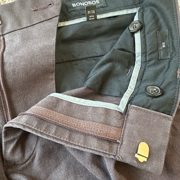 Bonobos Men's weekday warrior Dark Brown Chinos 31x32 slim fit - Picture 7 of 7